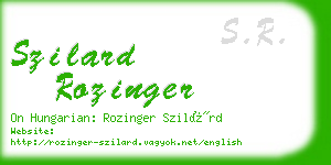 szilard rozinger business card